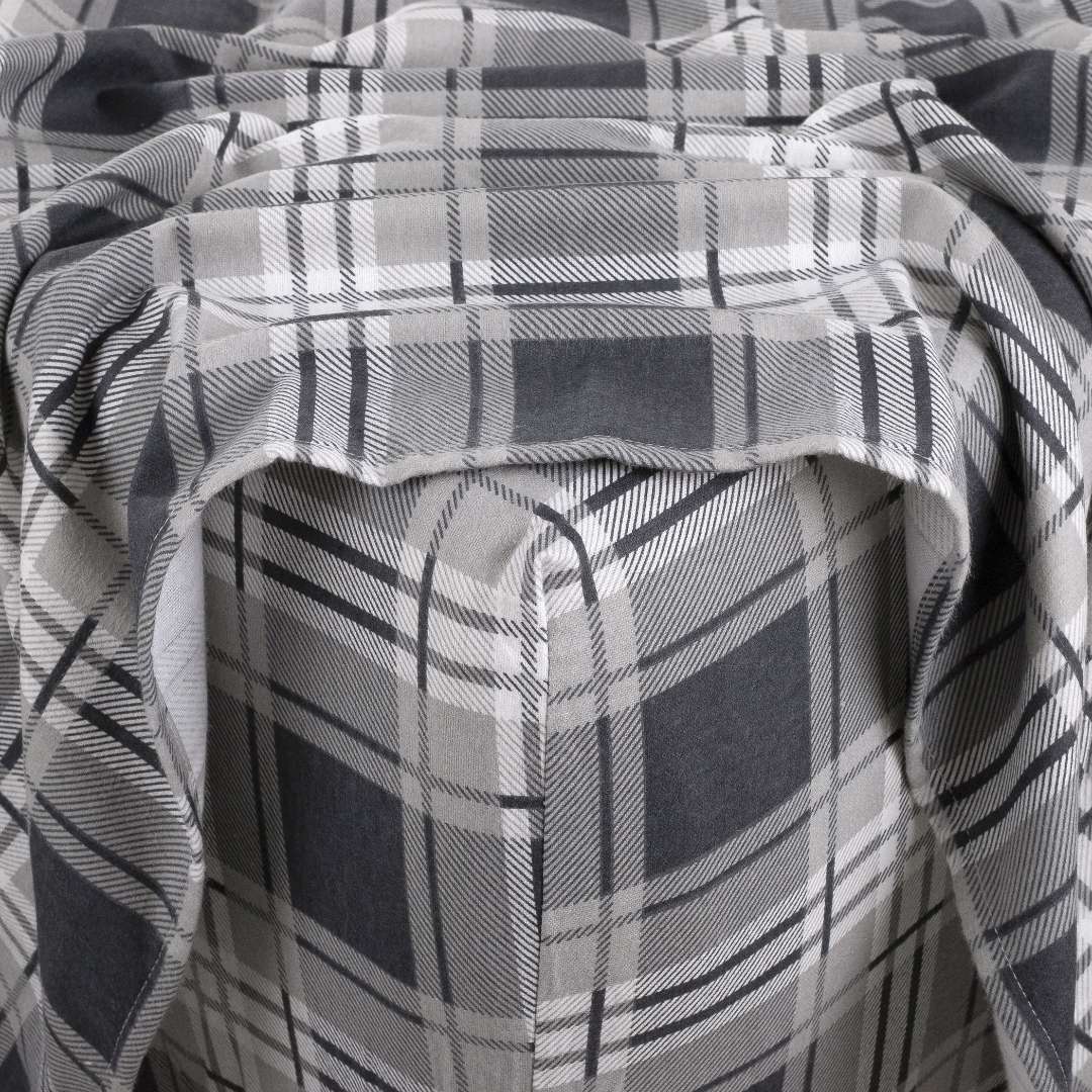  Kathy Ireland Home Kathy Ireland 100% Turkish Cotton Flannel Sheet Set - Buffalo Tartan - Bonton