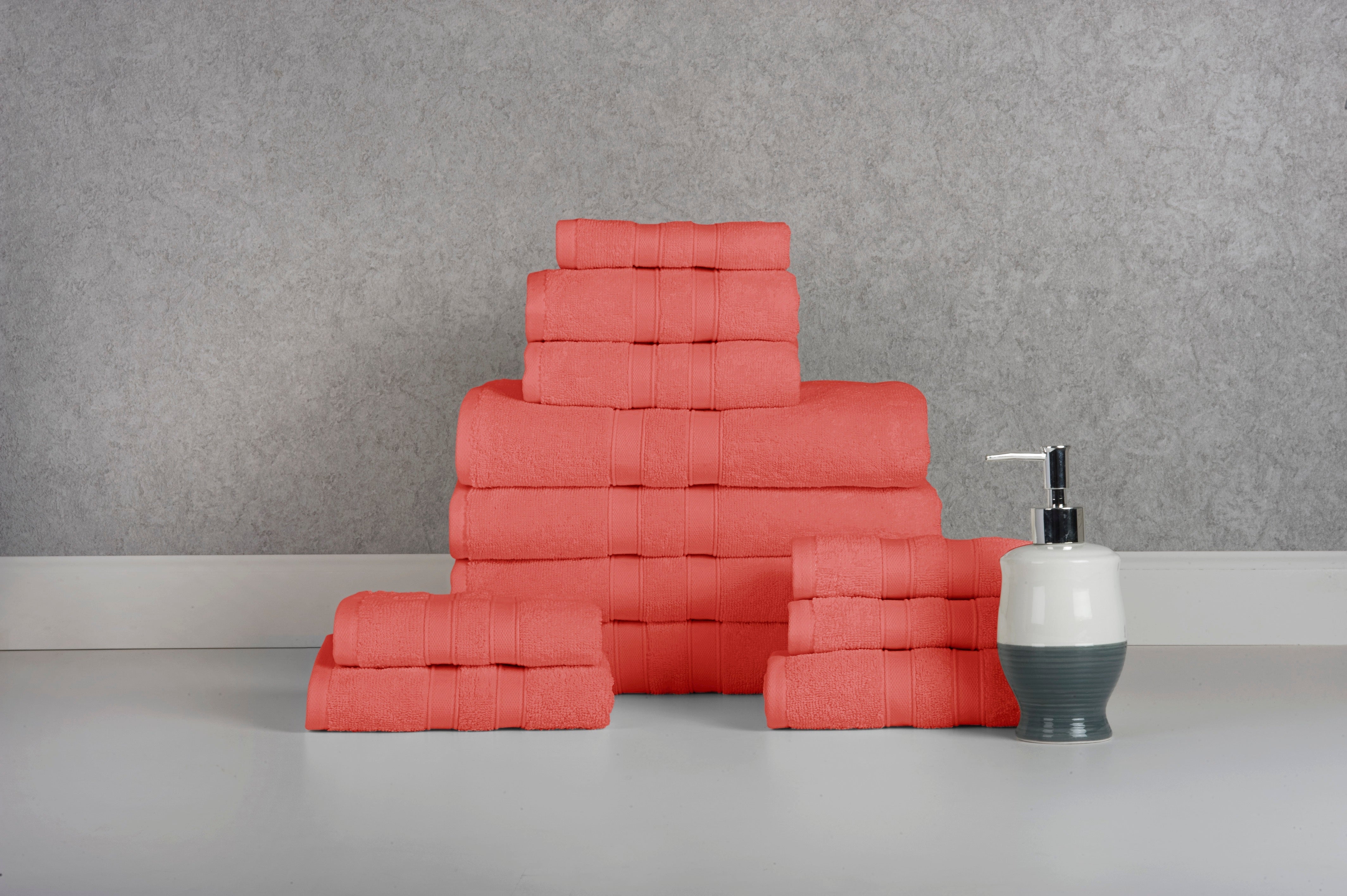  Bibb Home Bibb Home 12 Piece Egyptian Cotton Towel Set. - Popcorn White - Bonton