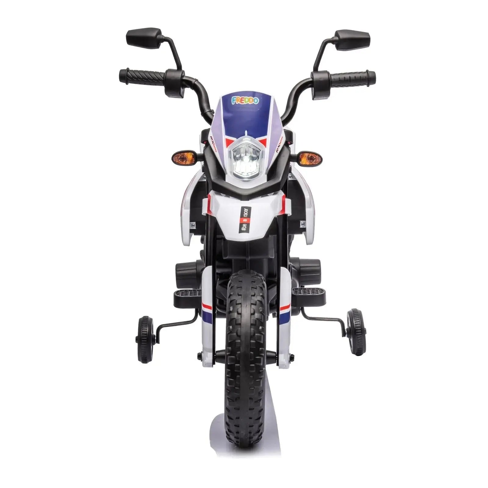  Freddo 12V Aprilia Motorcycle 1 Seater Ride-On - White - Bonton