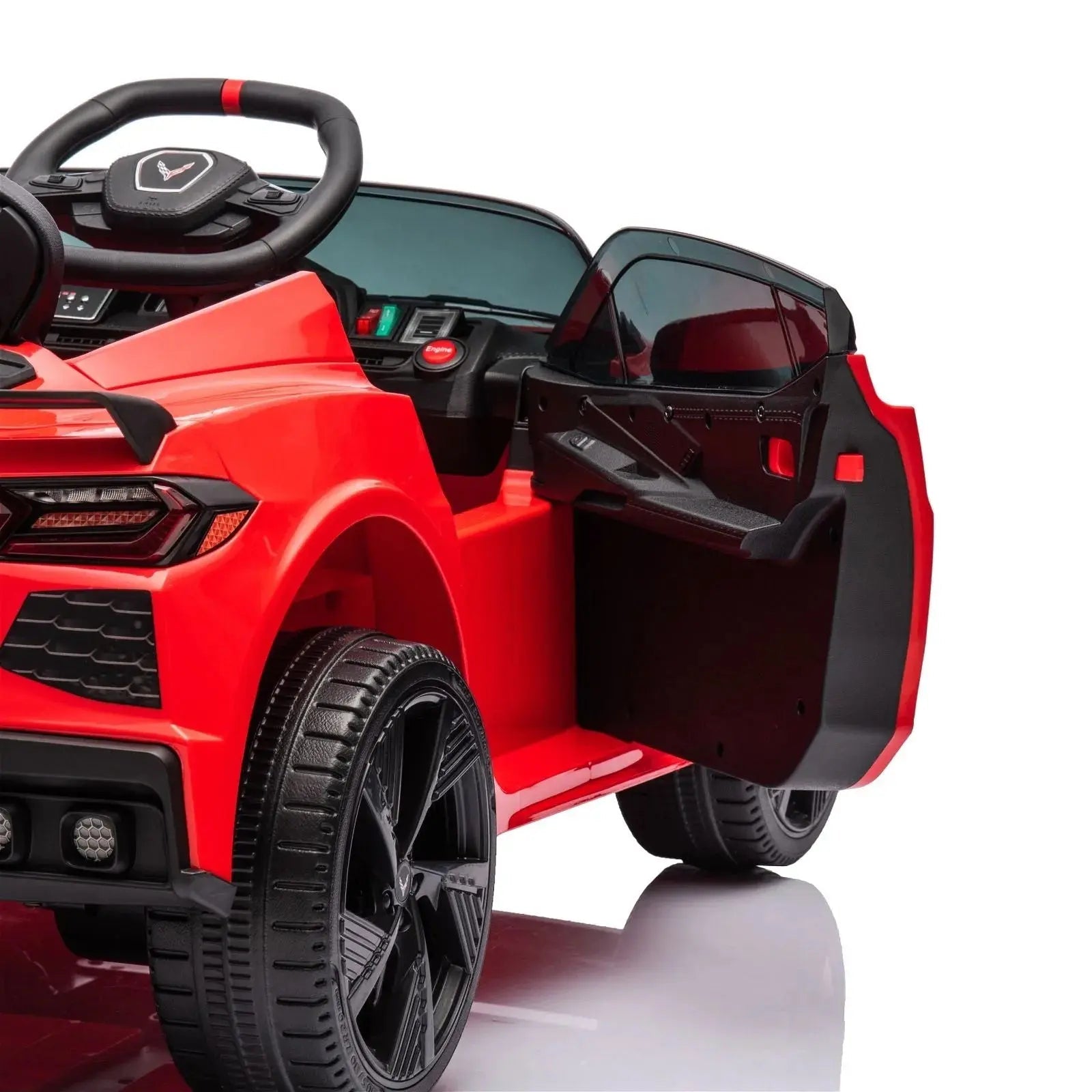  Freddo 12V Chevrolet Corvette C8 Stingray 1-Seater Kids Ride-on Car - Blue - Bonton