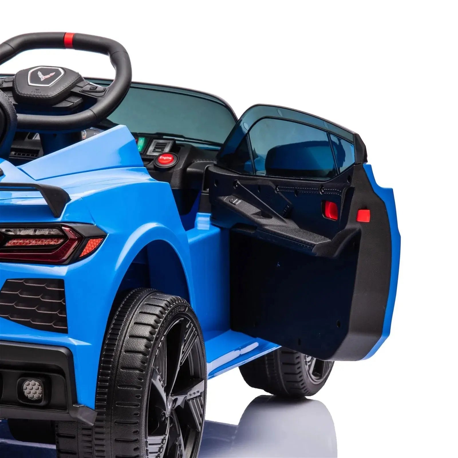  Freddo 12V Chevrolet Corvette C8 Stingray 1-Seater Kids Ride-on Car - Blue - Bonton