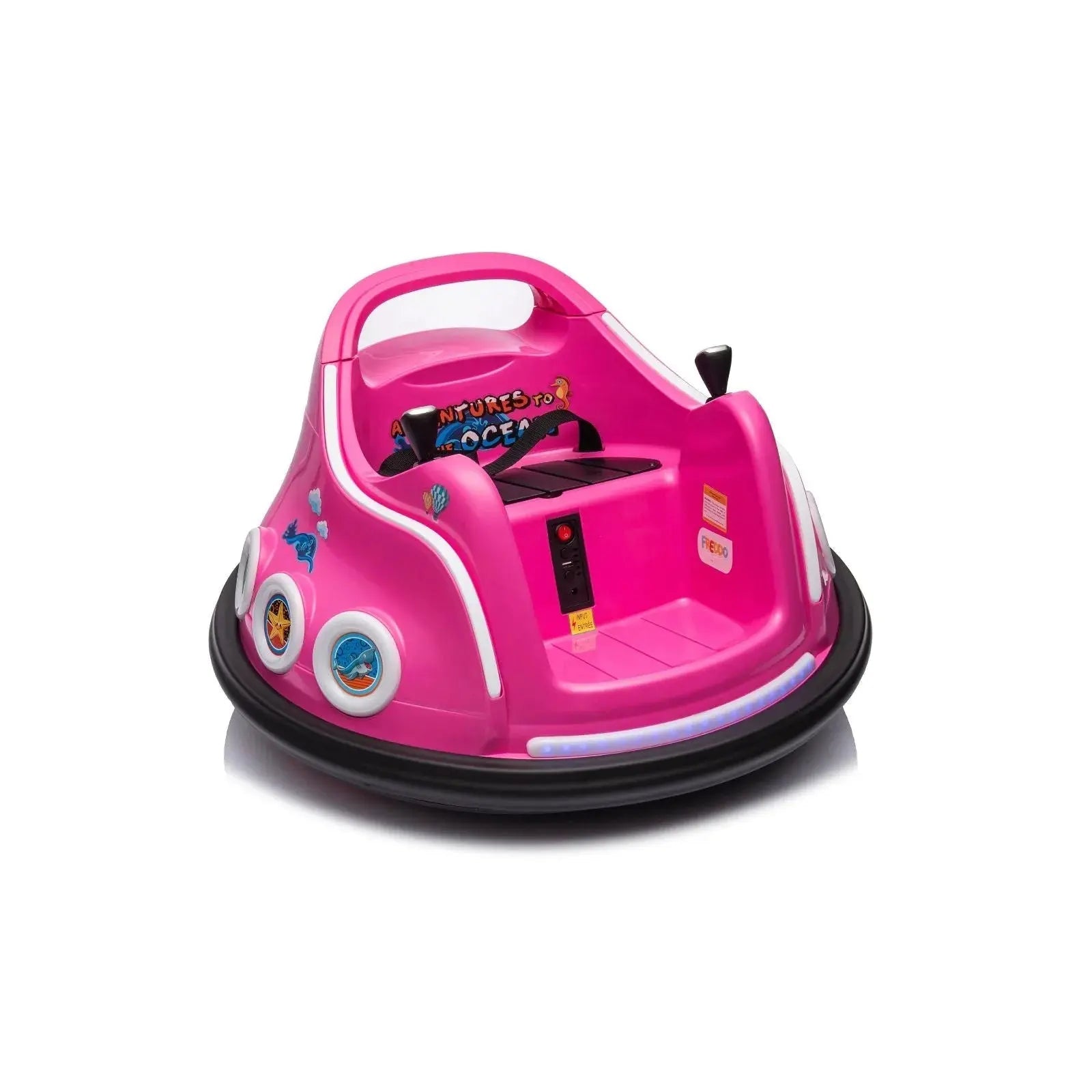  Freddo 12V Freddo Bumper Car 1 Seater Ride on for Kids - Pink - Bonton