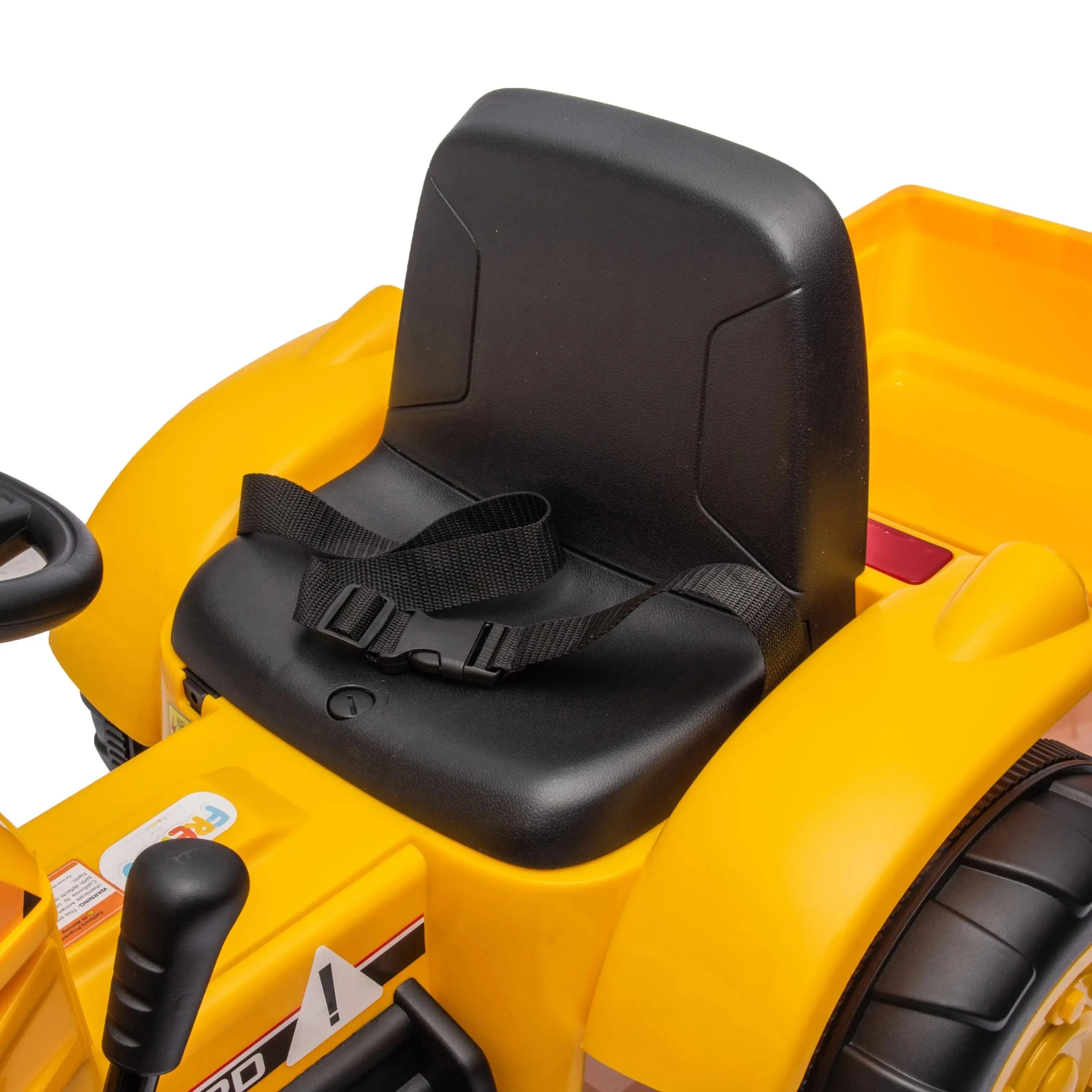  Freddo 12V Freddo Excavator 1 Seater Ride-On - Yellow - Bonton