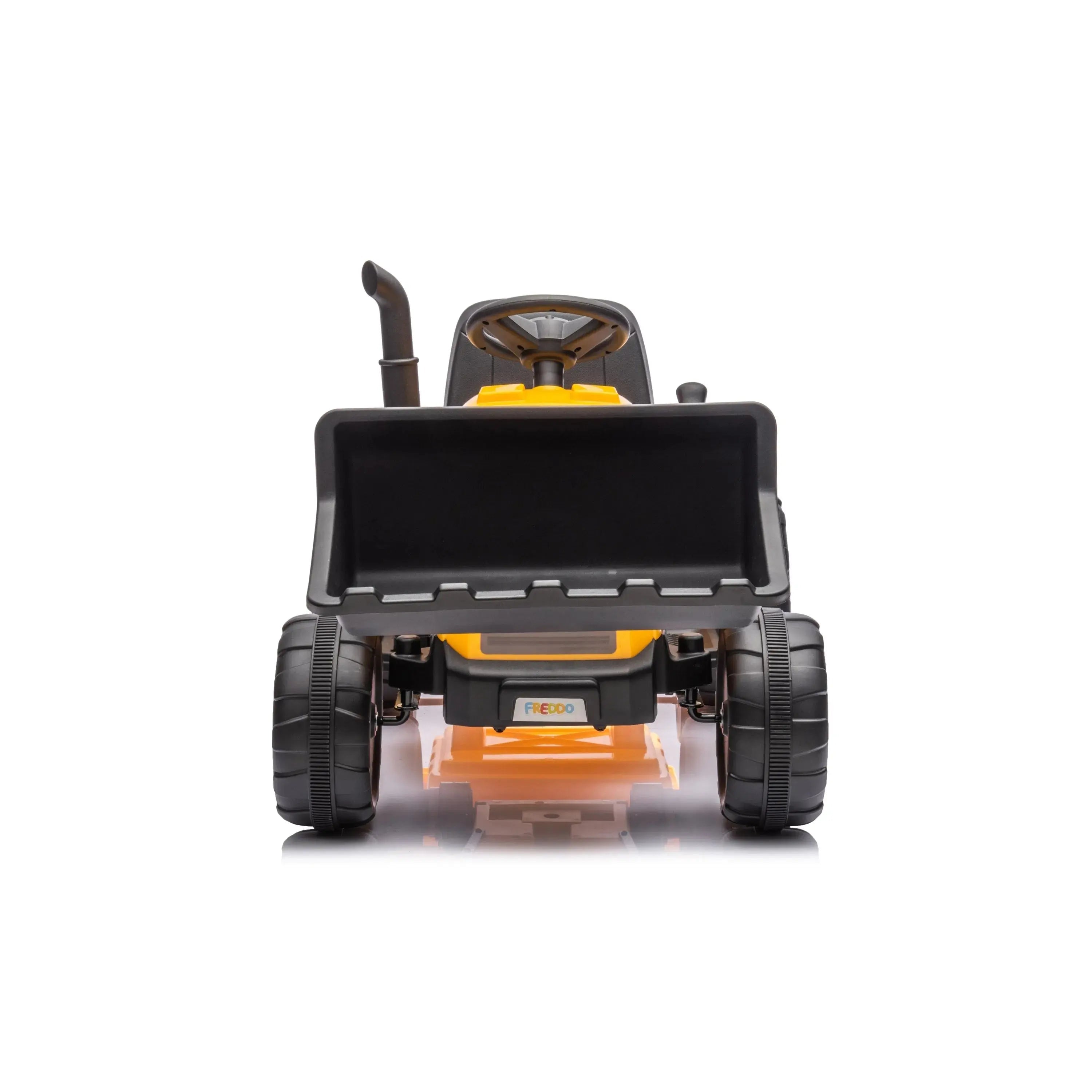  Freddo 12V Freddo Excavator 1 Seater Ride-On - Yellow - Bonton
