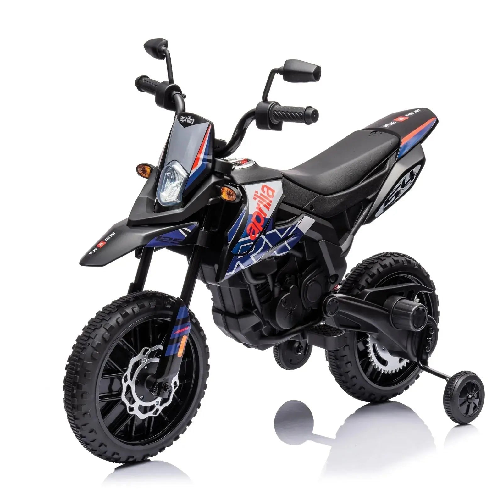  Freddo 12V Aprilia Motorcycle 1 Seater Ride-On - White - Bonton