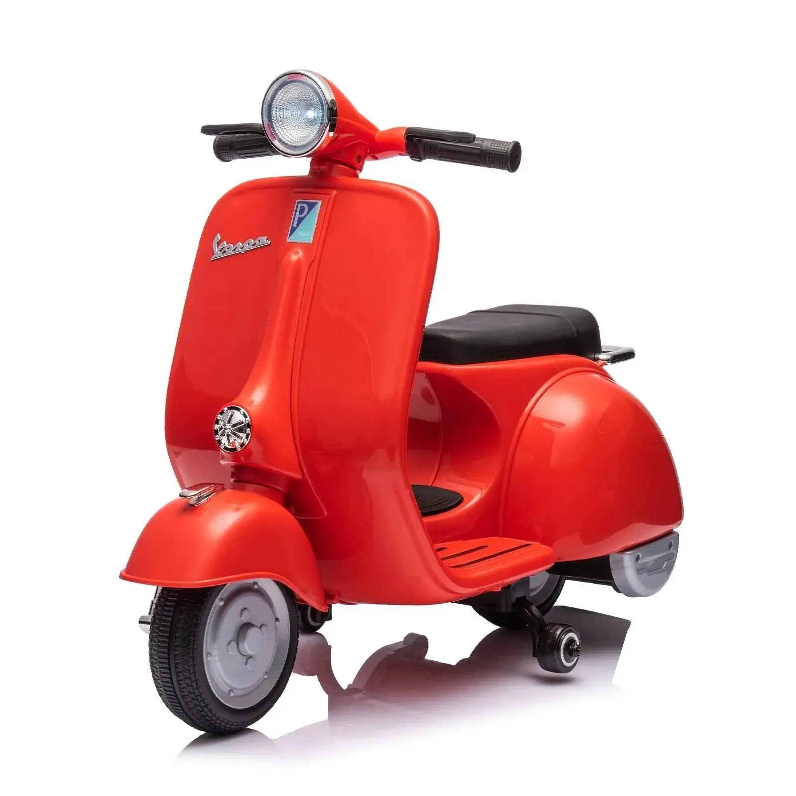  Freddo 12V Kids' Vespa Electric Ride-on Scooter - RED - Bonton