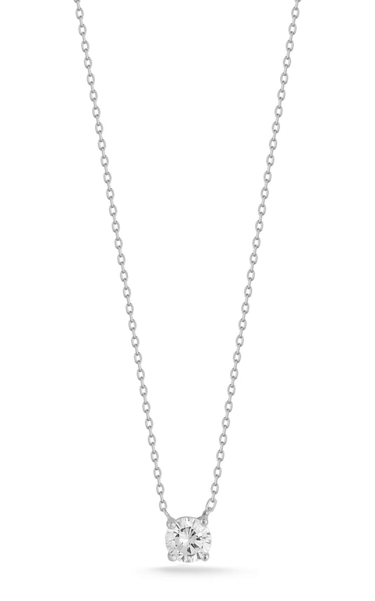 Round Solitaire Necklace