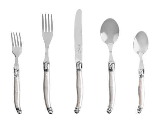 20-Piece Laguiole Flatware Set, Service for 4, Pewter