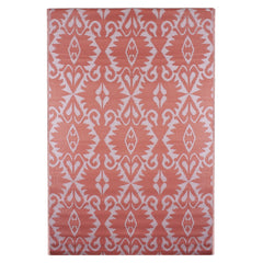 4' X 6' Pink Abstract Pattern Rectangular Outdoor Area Rug