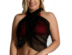 InstantFigure  Short Sheer Mesh Cover-Up Sarong 33630
