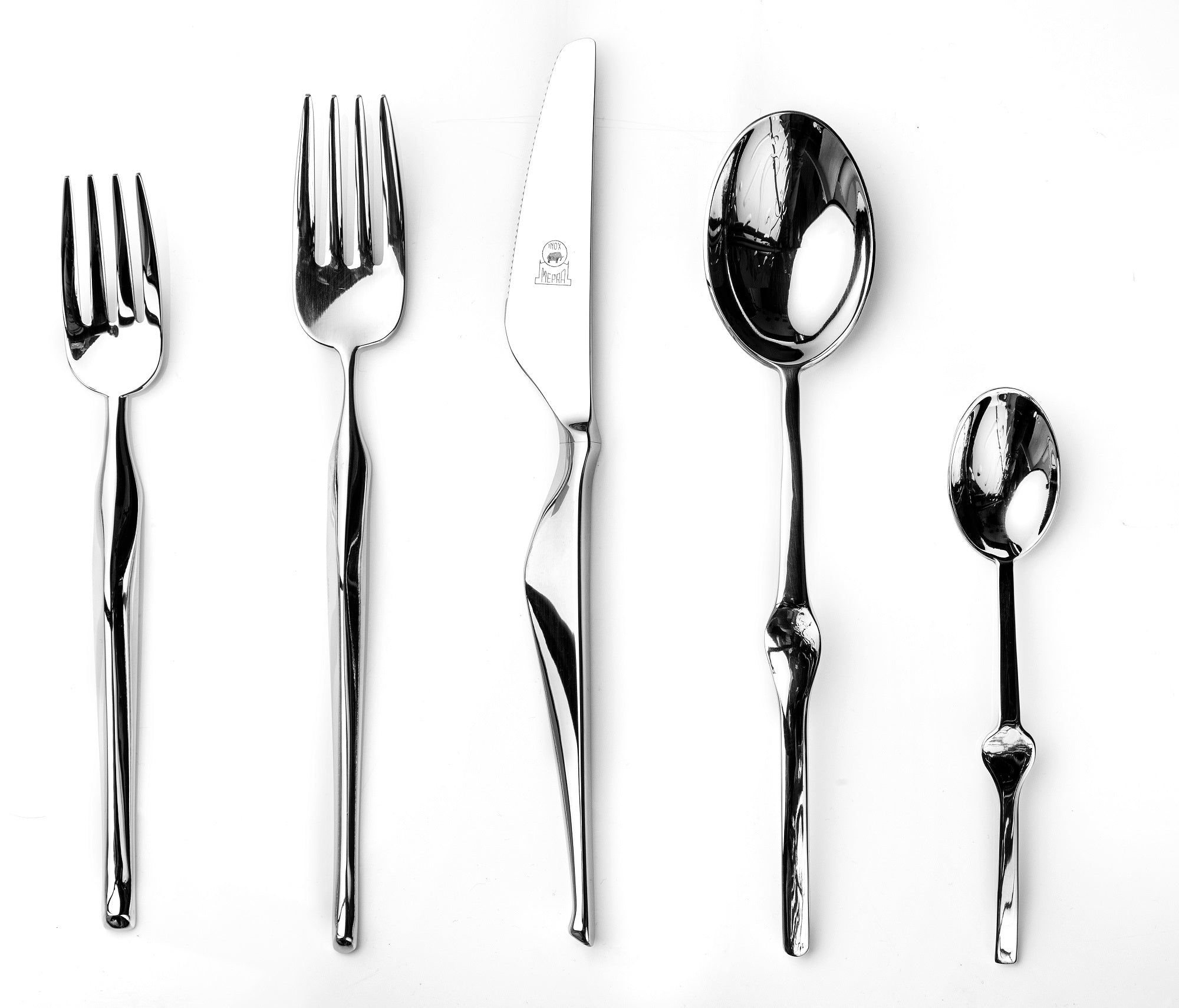  Mepra Ergonomica 5 Piece Flatware Set - Stainless Steel - Bonton