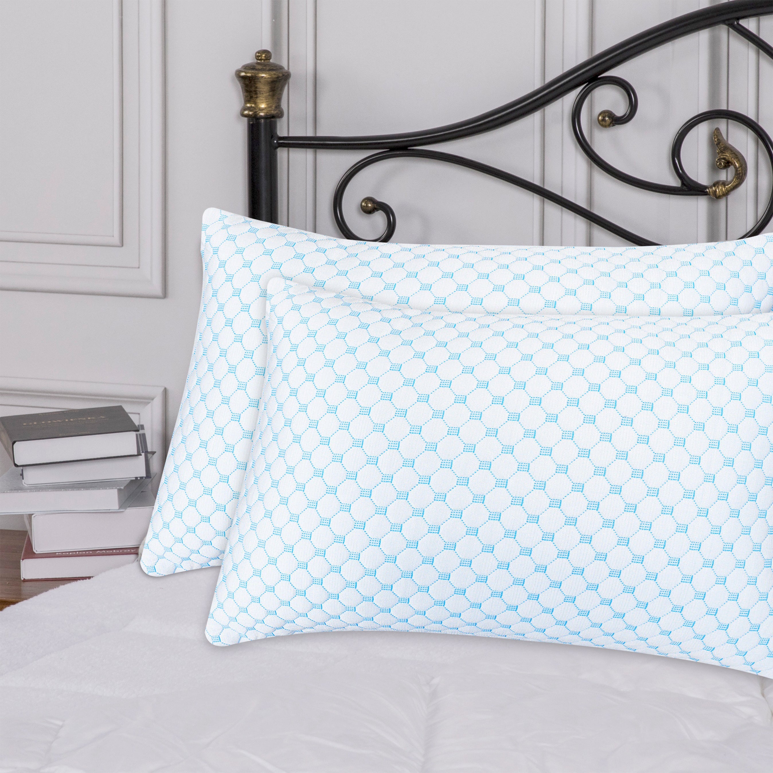  Bed Bath Fashions Bamboo Memory Foam Pillow With Removable Cover - Standard/Queen - Bonton