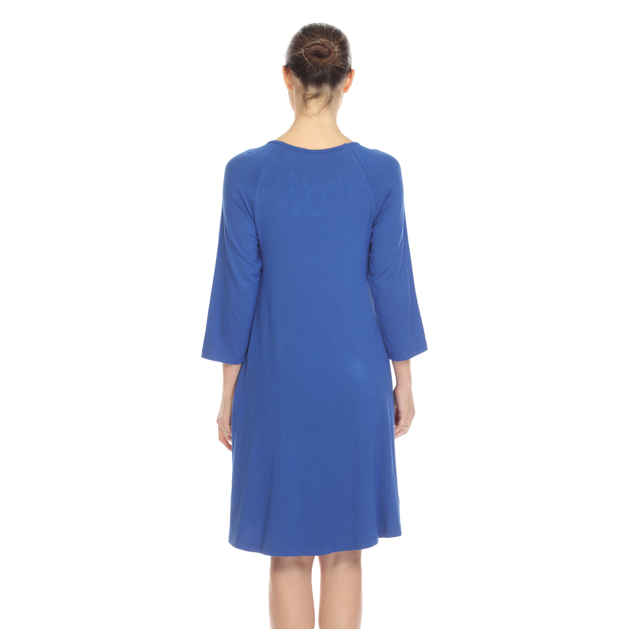  White Mark Women's Criss Cross Neckline Swing Midi Dress - XL - Bonton