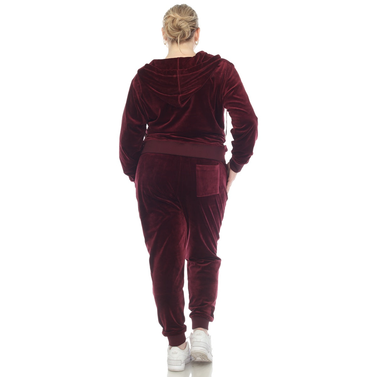  White Mark Plus Size 2 Piece Velour Tracksuit Set - 1X - Bonton