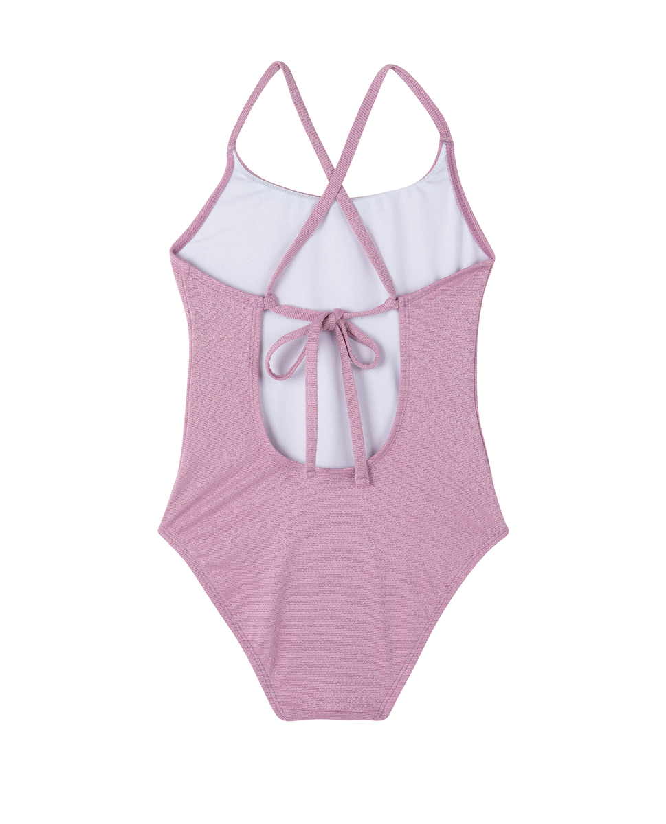 Gottex Kids Sparkles Criss Cross Tie Back One Piece - Dusty Purple - Bonton