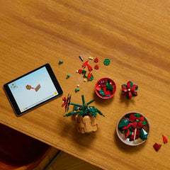 LEGO® Icons Poinsettia Plant Decor Building Set 10370