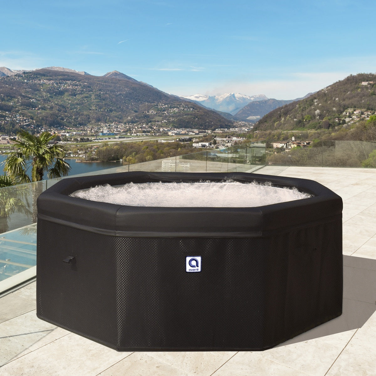  Pool Central Avenli Aegean 6-Person Rigid Foam Wall Portable Hot Tub Spa - Default Title - Bonton