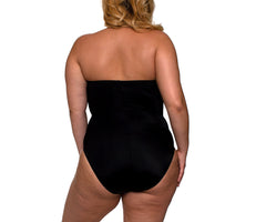 InstantFigure Plus Size Contrast Twist Front One Piece Swimsuit 13559PC
