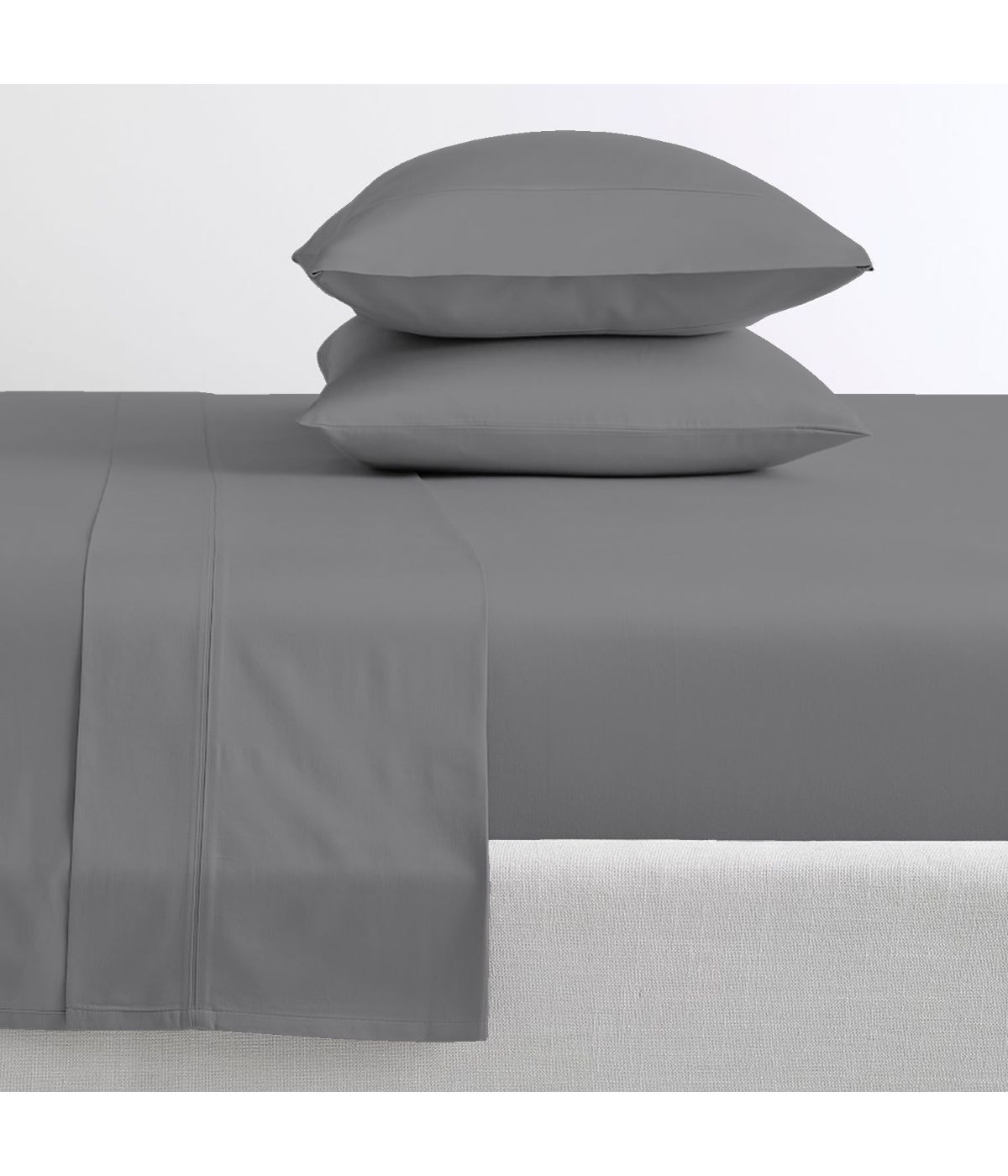  Purity Home Cotton 400 Thread Count Percale Sheet Set Dark Gray - Dark Gray - Bonton