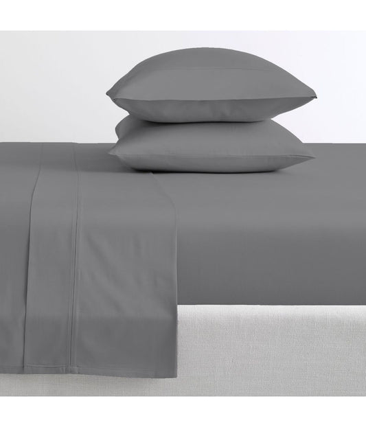 Cotton 400TC Percale Sheet Set Dark Gray