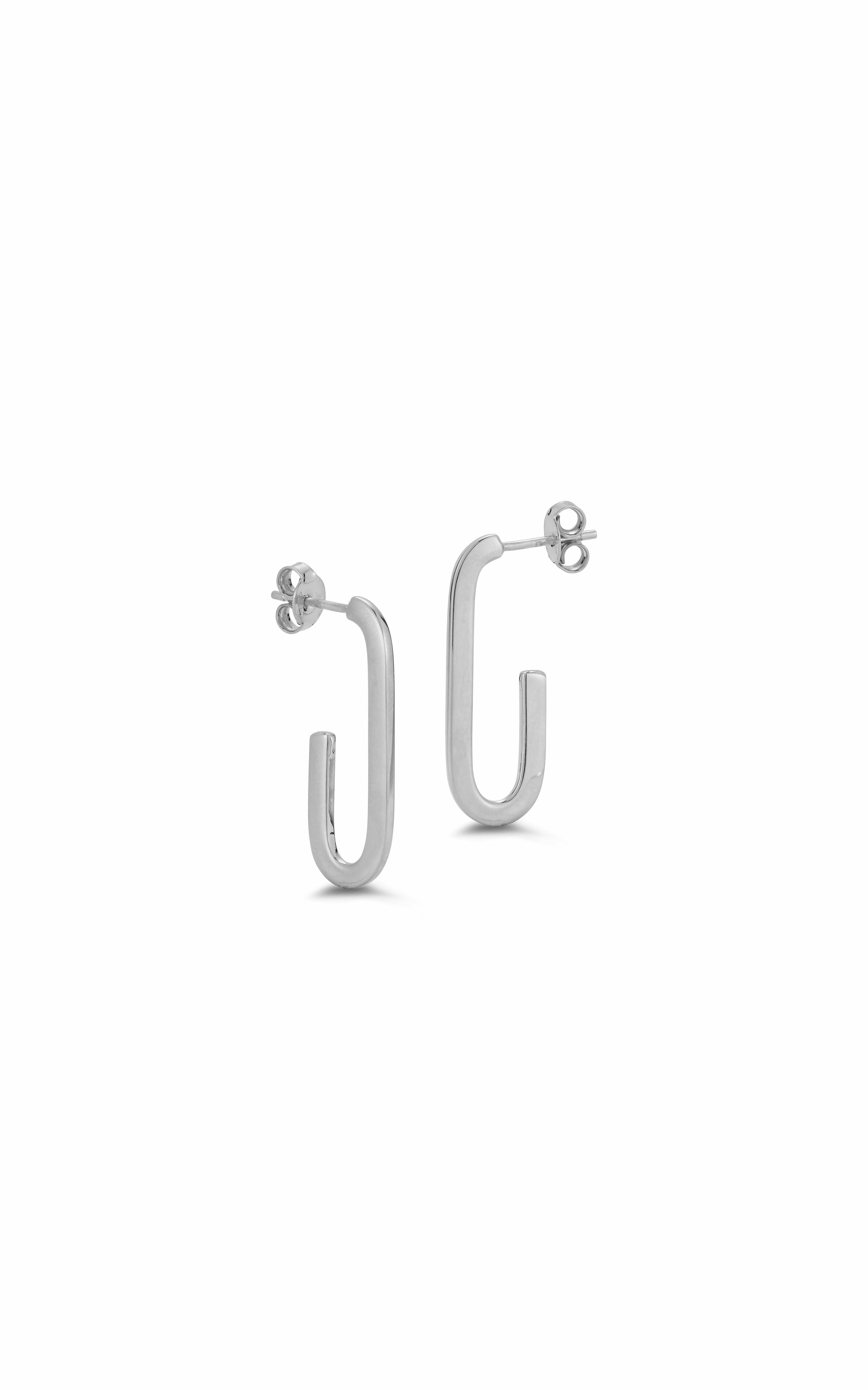  Relativity Mariner Link Chain Hoop Earrings - Silver - Bonton