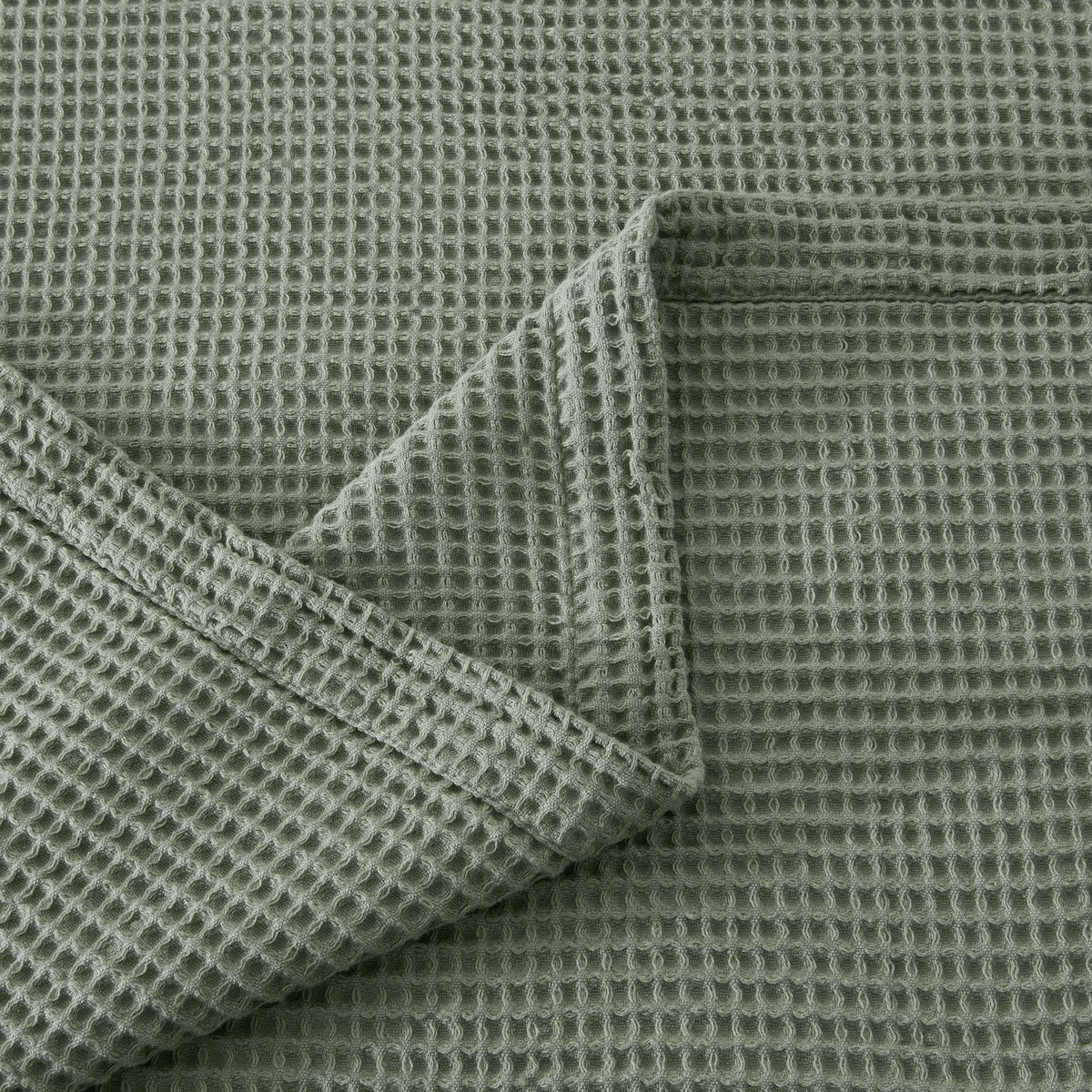  Patina Vie Maison Patina Vie Maison 100% Cotton All-Season Waffle Weave Knit Throw Blanket - Full / Queen - Bonton