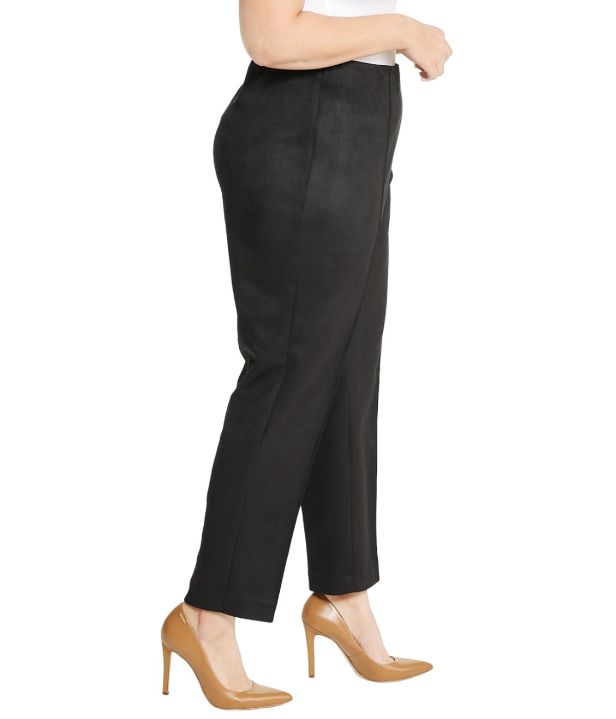  Anne Klein Plus Size Pull-On Slim Ankle Pants - Anne Black - Bonton