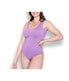  Sunset Vibes Swimwear Plus Joaquina One Piece Low Back Reversible Swimsuit - Lavender & Black - Bonton