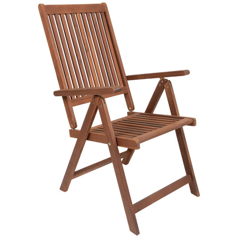 Set of 2 Acacia Folding Chairs Outdoor Patio Furniture 42"
