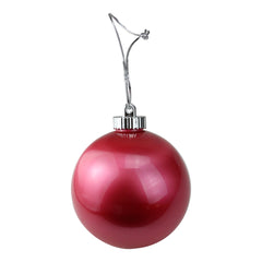 LED Lighted Christmas Ball Ornaments - Red - 6" (150mm) - Set of 3