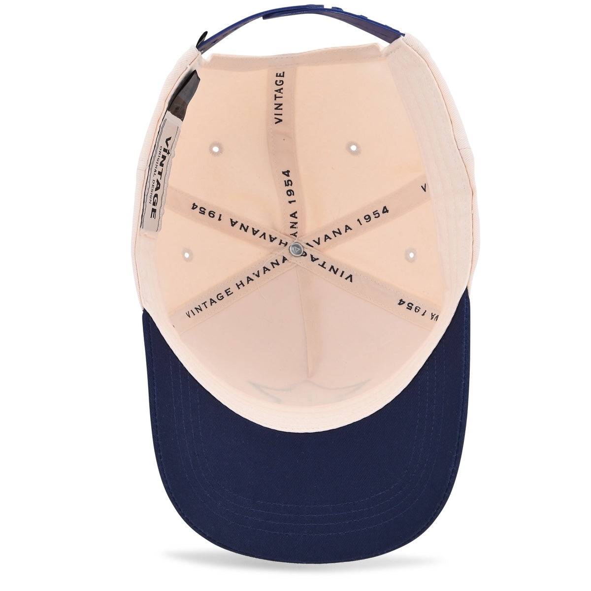 Vintage Havana Vintage Havana Trucker Hat for Women & Men – Navy & Tan Adjustable Cap – Embroidered Suede Star - Default Title - Bonton