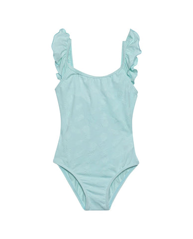 Pineapple Round Neck One Piece Swimsuit