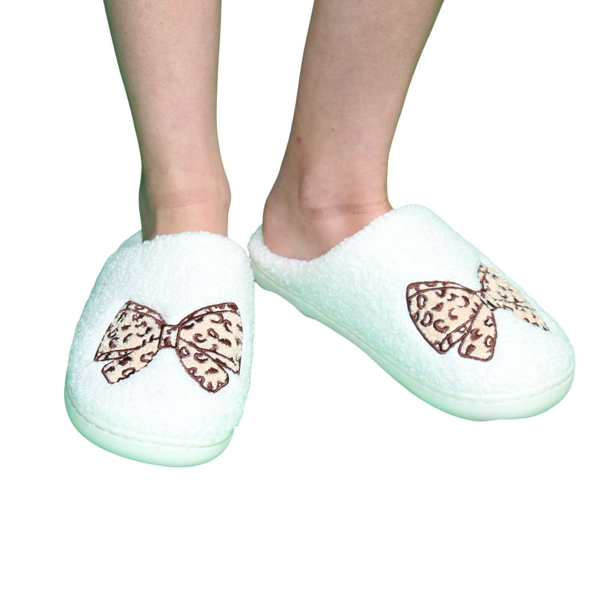  Lemonbella Christa Bow Slippers- Leapord - Small 5/6 - Bonton