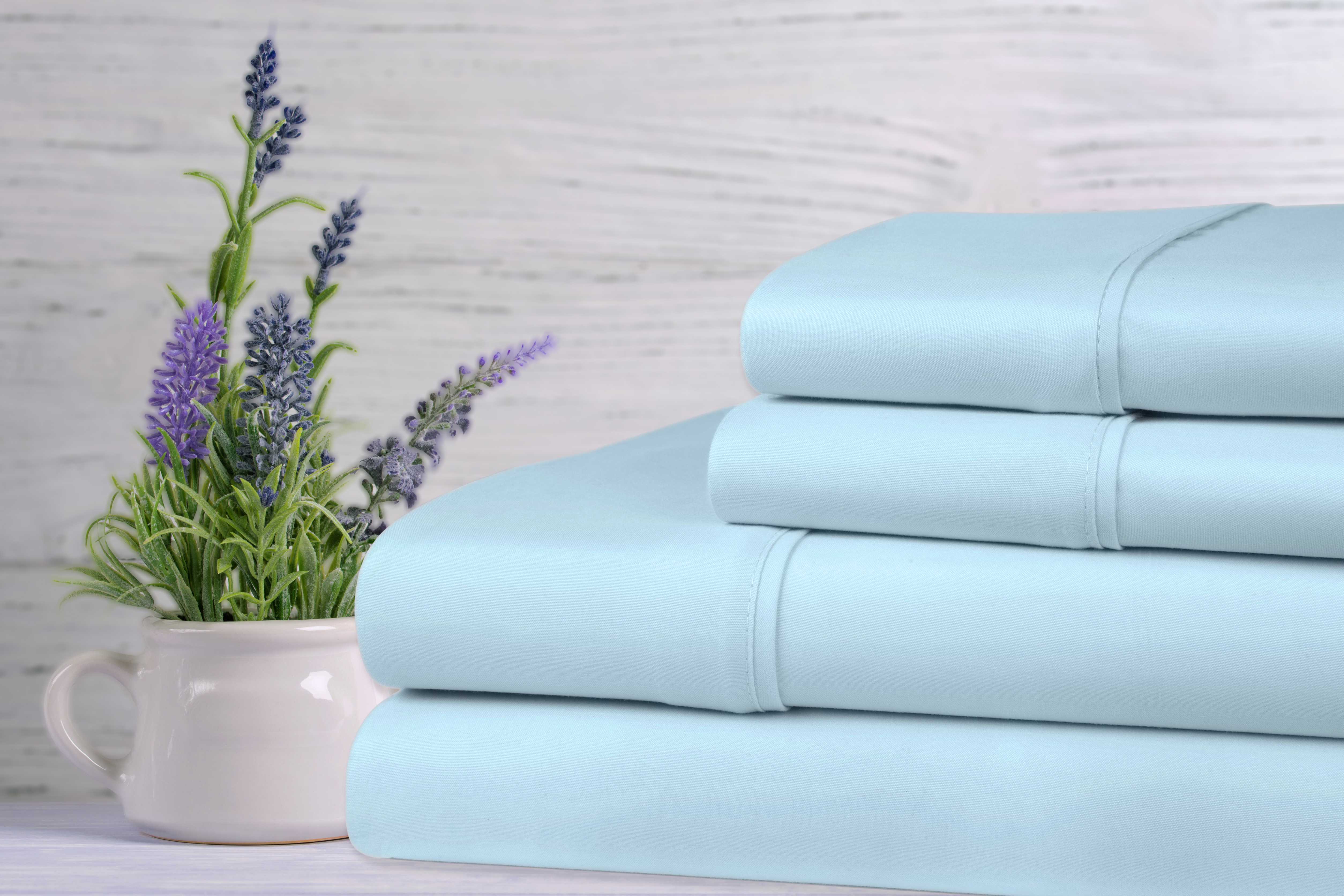  Bed Bath Fashions Bamboo Lavender Infused Scented 4-Piece Sheet Set - Twin - Bonton