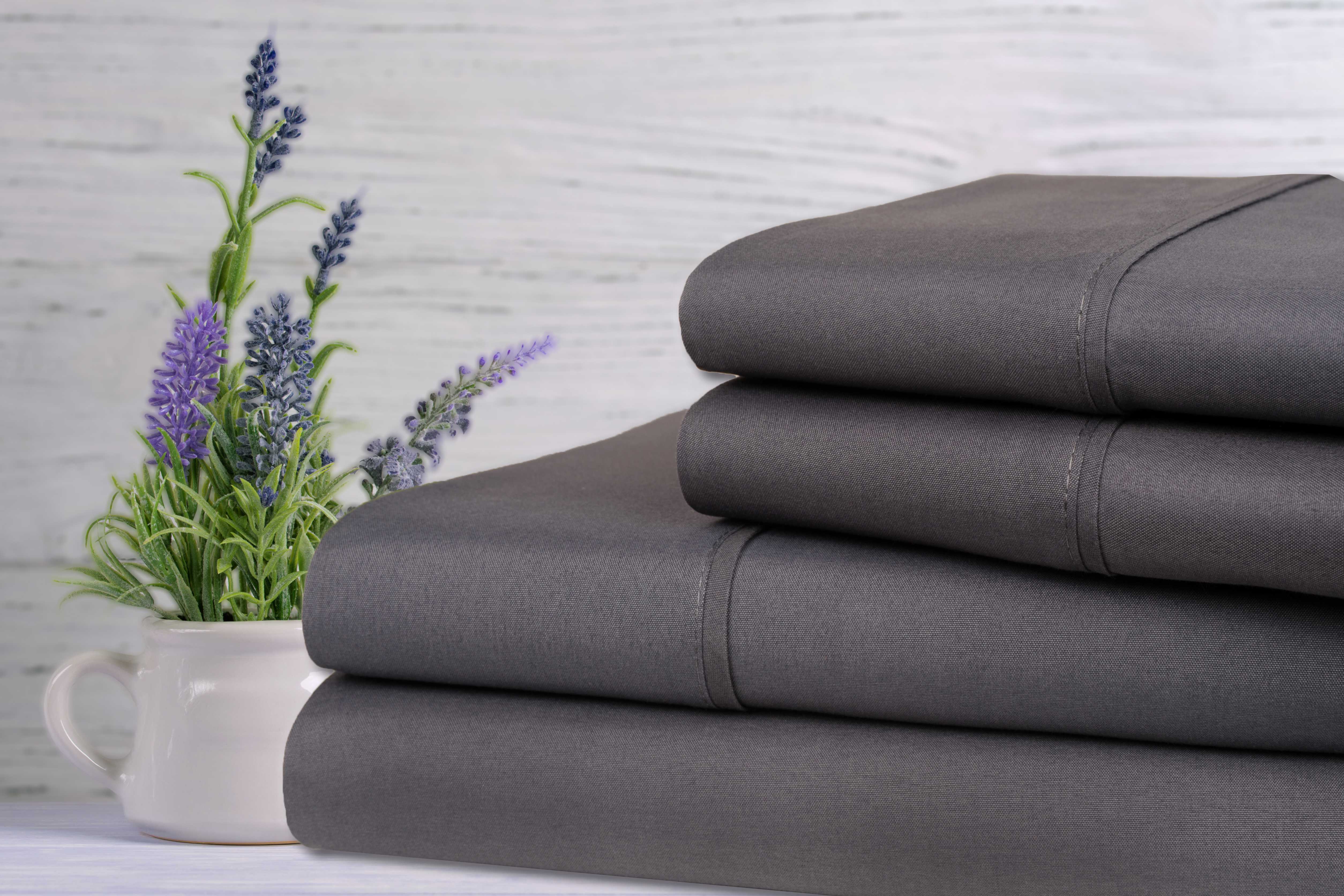  Bed Bath Fashions Bamboo Lavender Infused Scented 4-Piece Sheet Set - Twin - Bonton