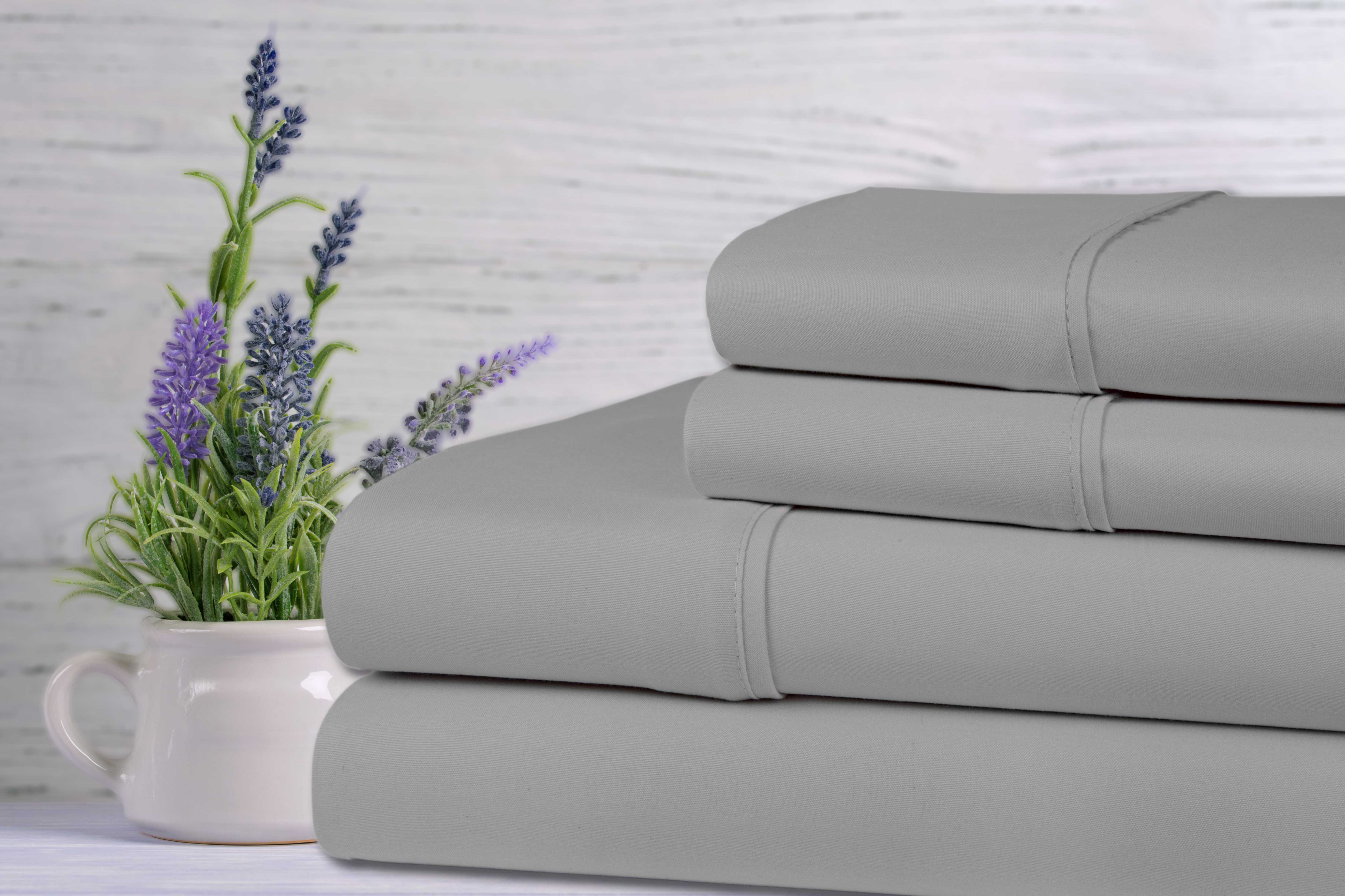  Bed Bath Fashions Bamboo Lavender Infused Scented 4-Piece Sheet Set - Twin - Bonton