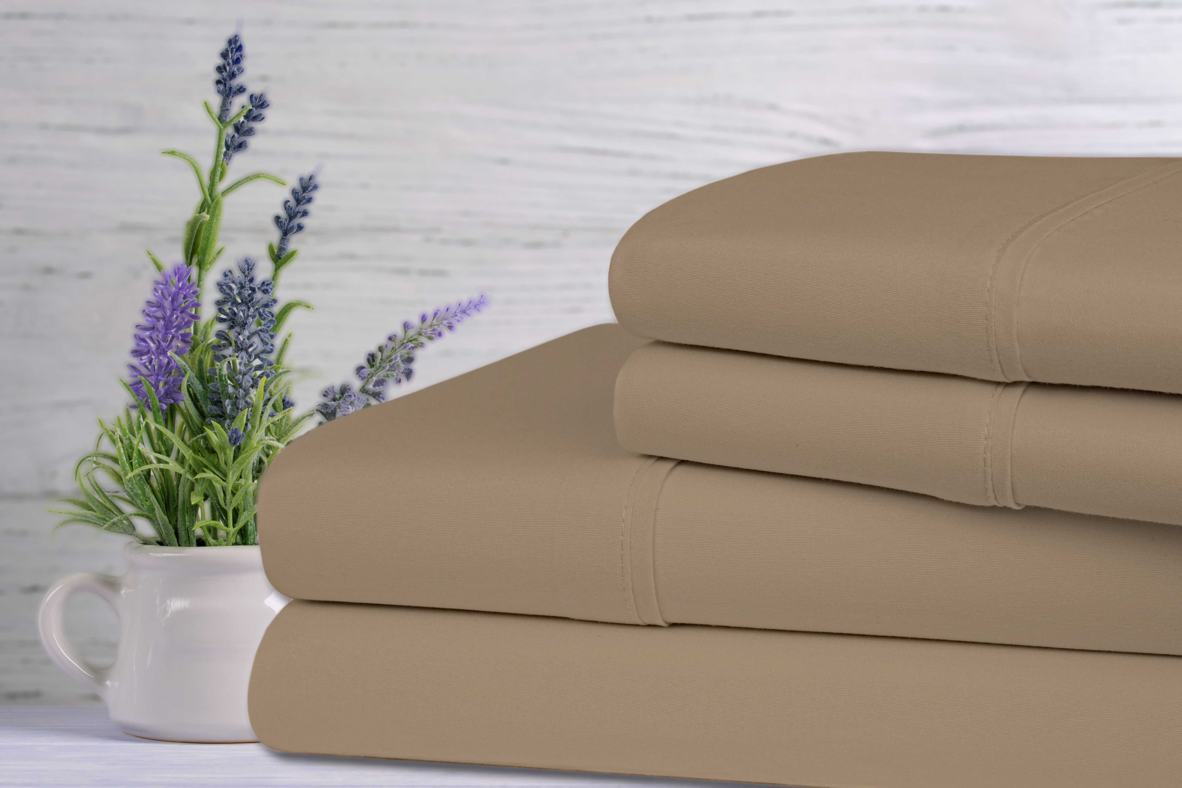  Bed Bath Fashions Bamboo Lavender Infused Scented 4-Piece Sheet Set - Twin - Bonton