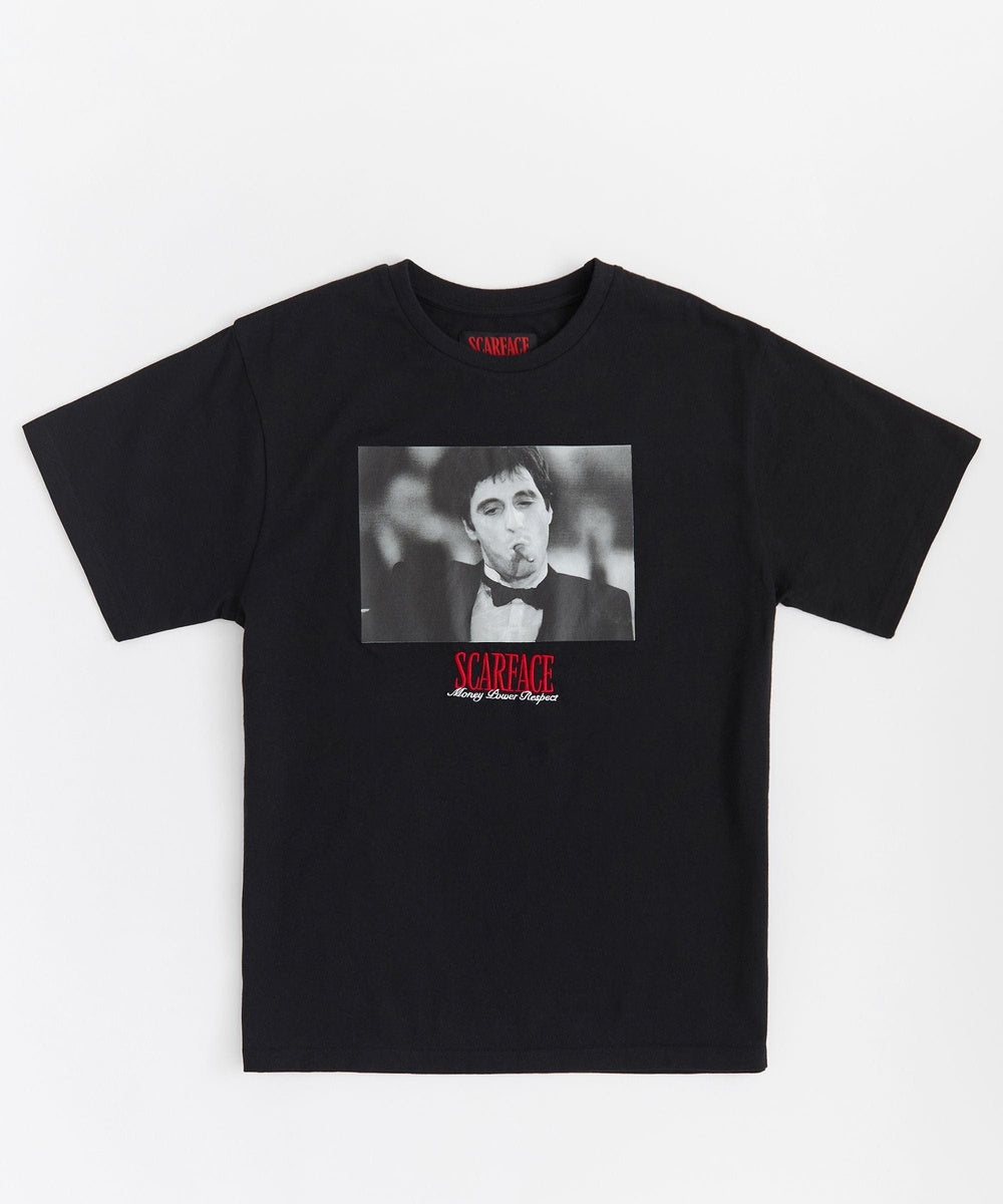  Reason Clothing Scarface Embroidered Short Sleeve Tee - Black - BLACK - Bonton