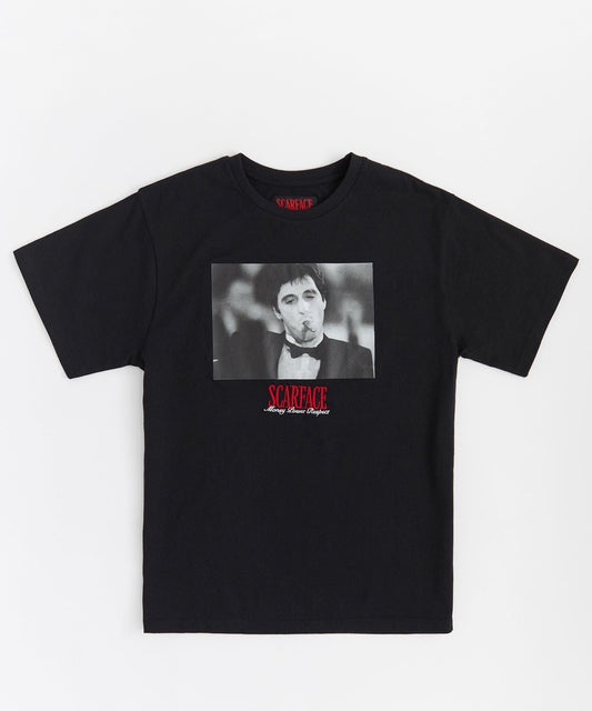 Scarface Embroidered Short Sleeve Tee - Black