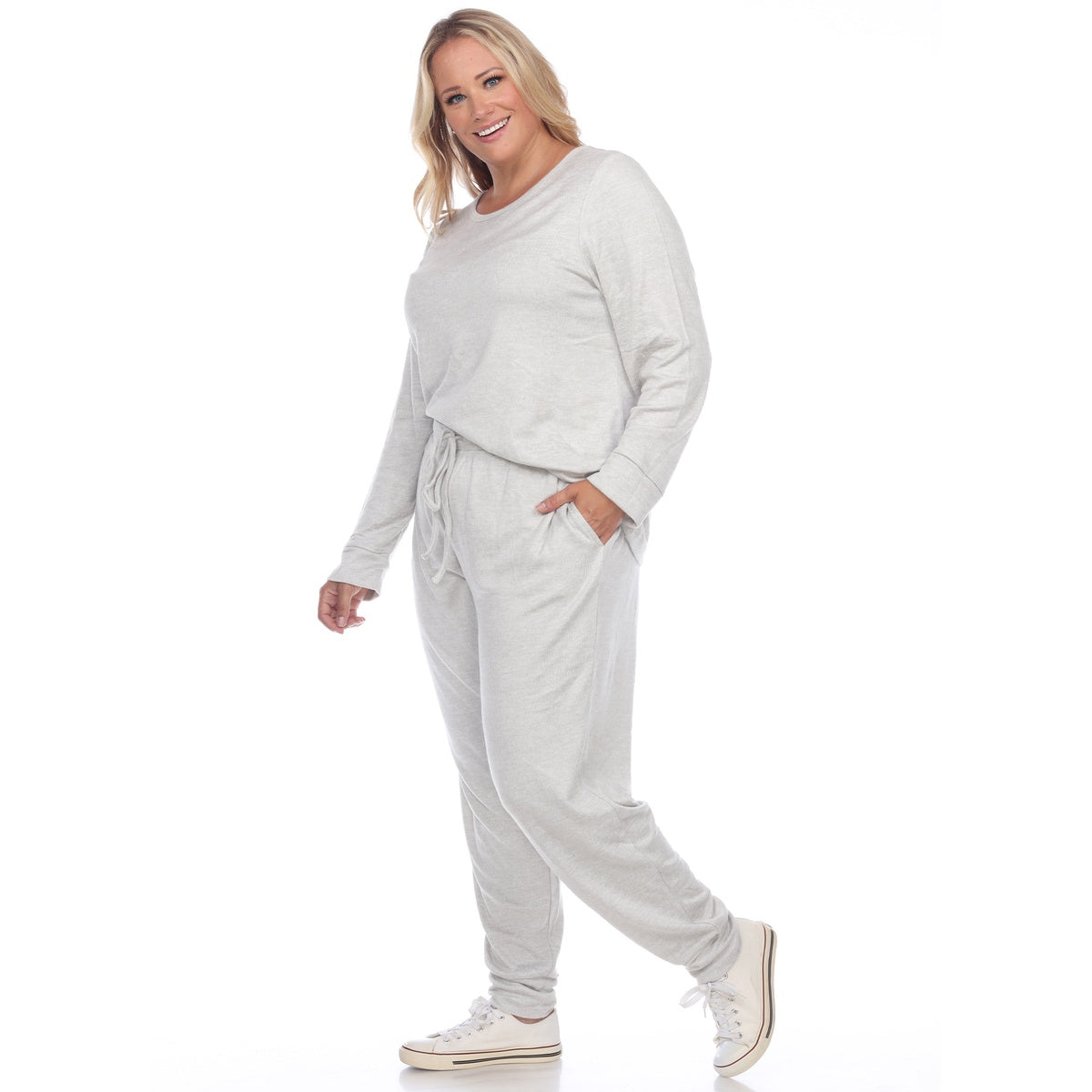  White Mark Plus Size 2 Piece Lounge Set - 3X - Bonton