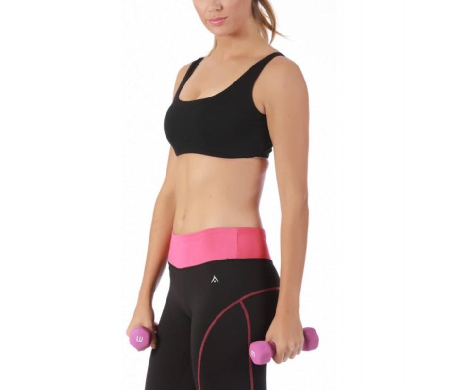  InstantFigure InstantFigure Activewear Cotton Lycra Wide Straps Crop Top 144006 - Black - Bonton