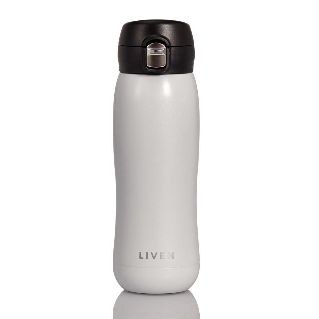  Acera Liven Glow™ Ceramic-Coated Insulated Stainless Steel Water Bottle 17 Oz - Matte Black - Bonton