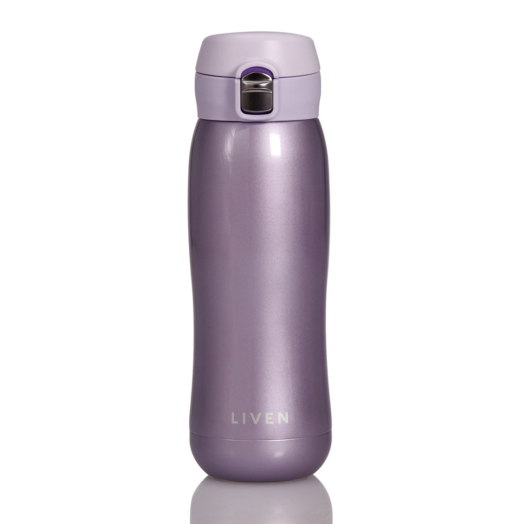  Acera Liven Glow™ Ceramic-Coated Insulated Stainless Steel Water Bottle 17 Oz - Matte Black - Bonton