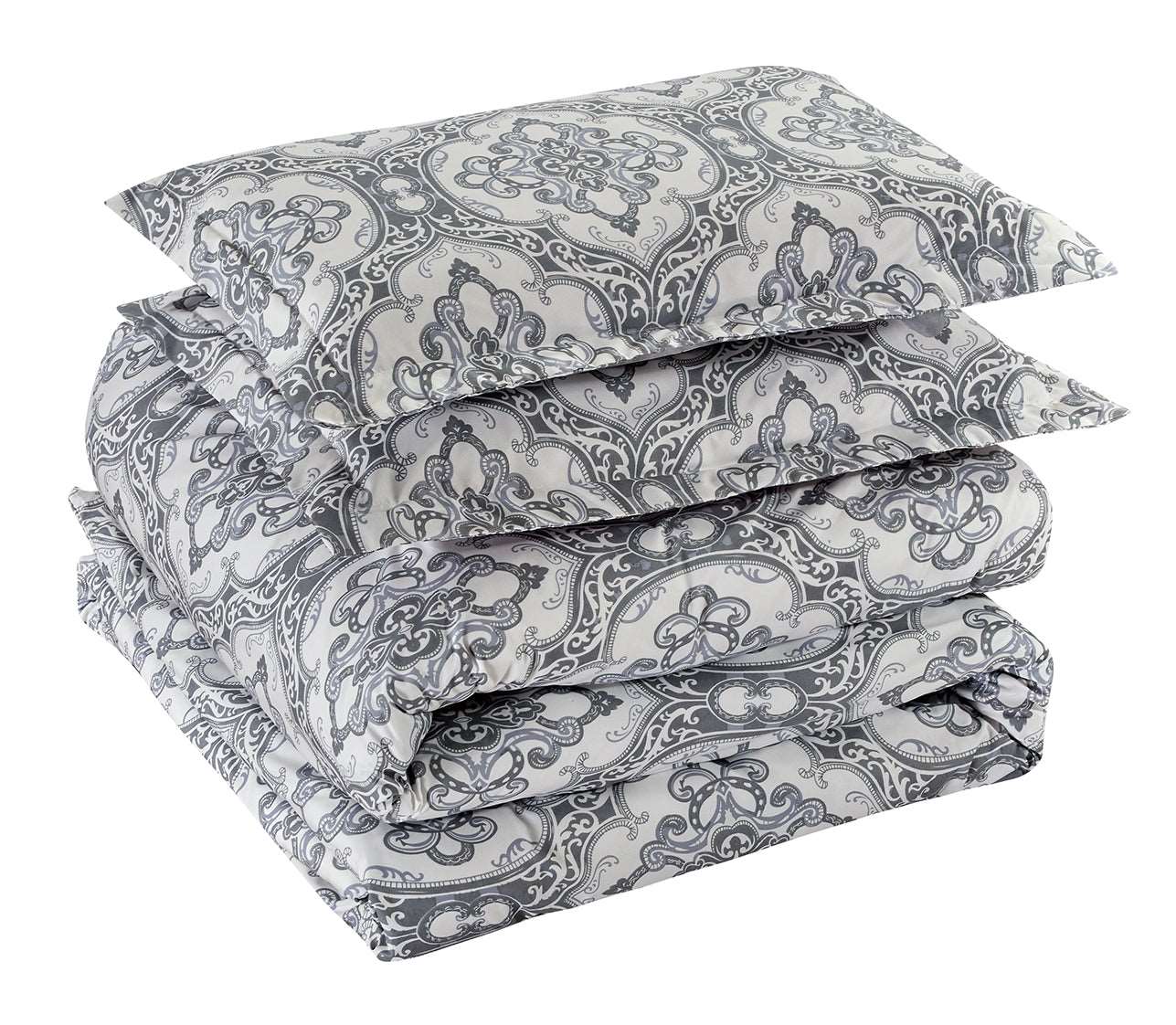  Bibb Home Bibb 1800 Series 3 Pc Duvet Cover Set - Wildflower - Bonton