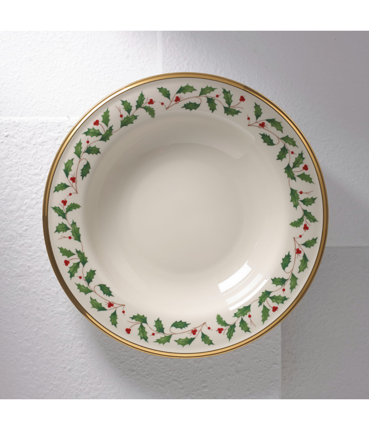  Lenox Holiday Pasta Bowl/ Rim Soup - Ivory - Bonton