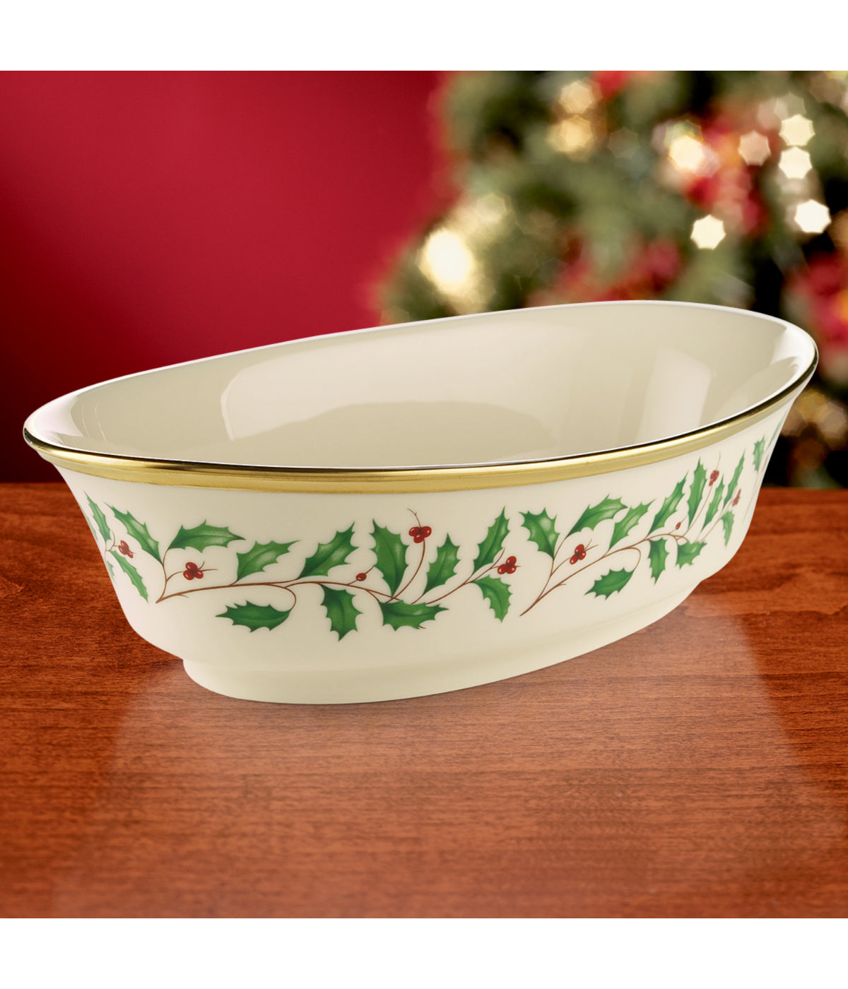  Lenox Holiday Open Vegetable Bowl - Ivory - Bonton