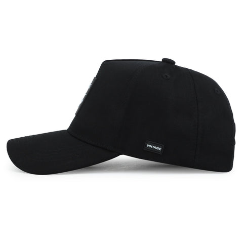 Vintage Havana Trucker Hat for Men & Women  – Black Adjustable Cap – Vintage Logo Patch