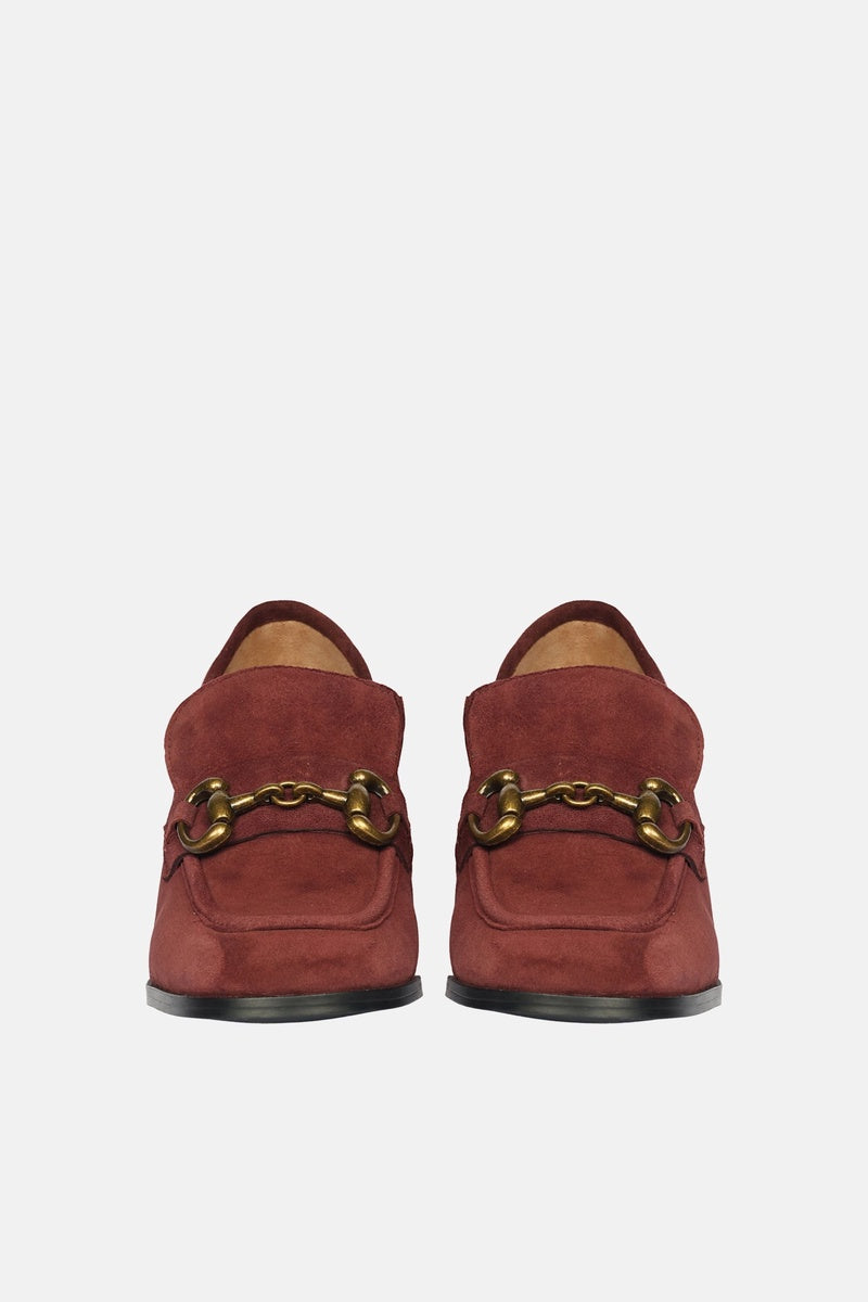  Saint G Vera Suede - Heel Loafers - Burgundy - Bonton