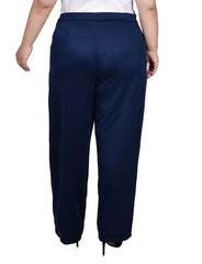 Plus Size Belted Scuba Pant