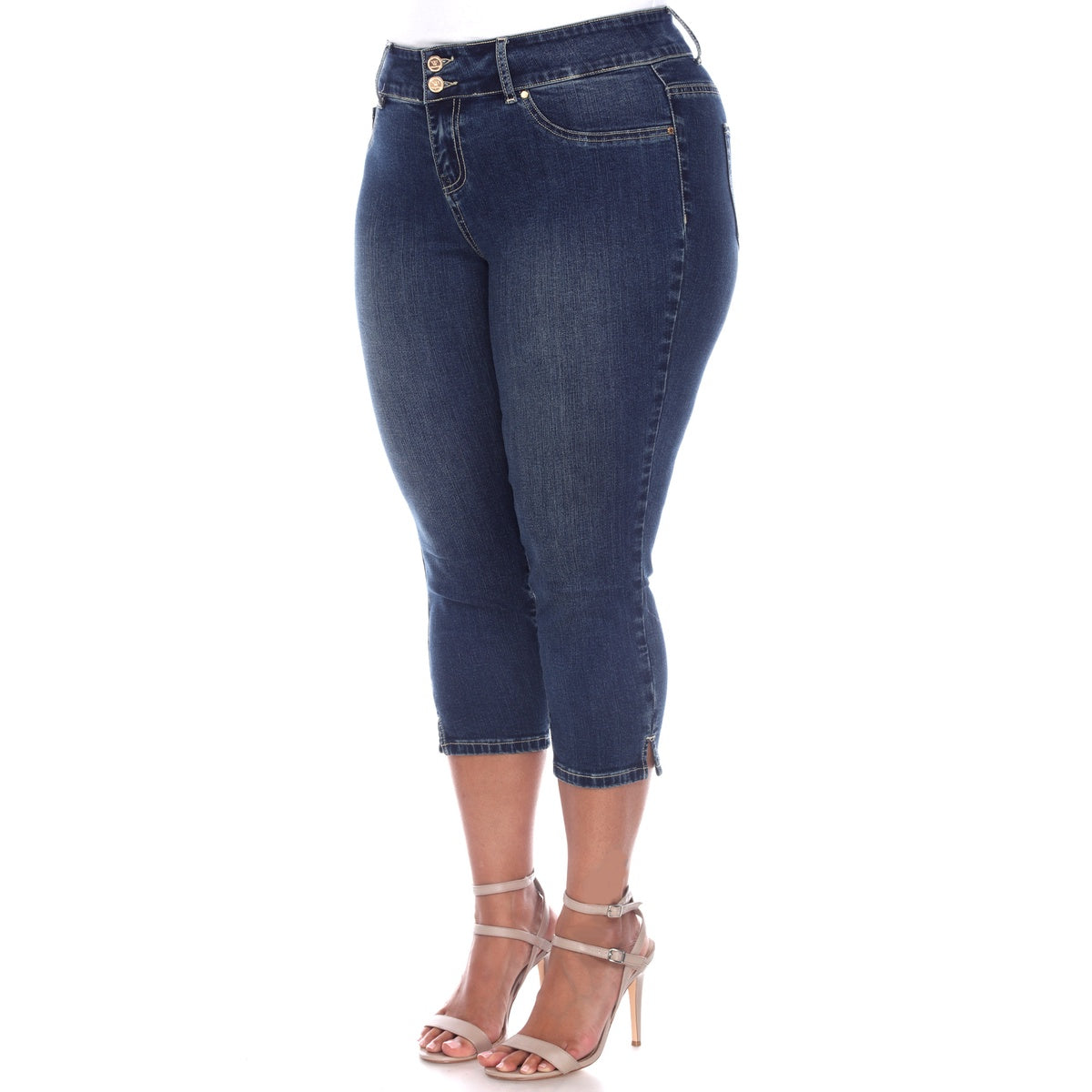  White Mark Plus Size Capri Jeans - 18 - Bonton